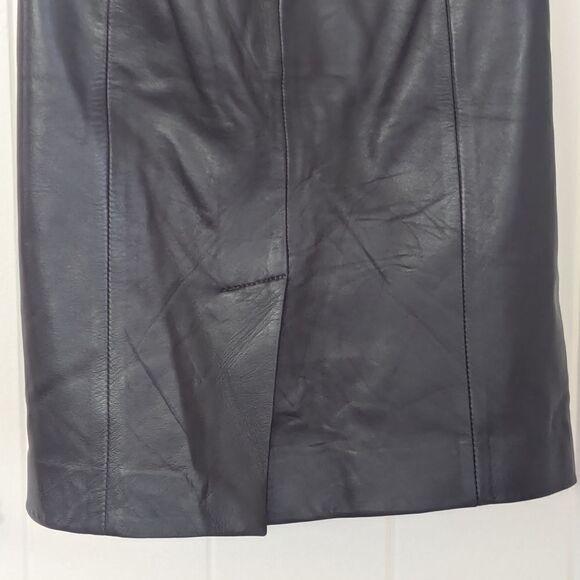 Talbots Leather Skirt Whimsigoth Quiet Luxury Dark Academia Feminine 2P NWOT - Picture 7 of 9